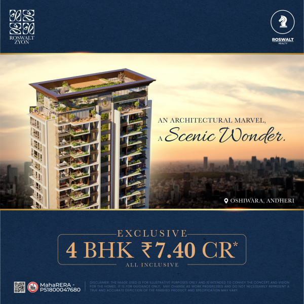 4 BHK Apartment 2000 Sq.ft. for Sale in Oshiwara, Mumbai