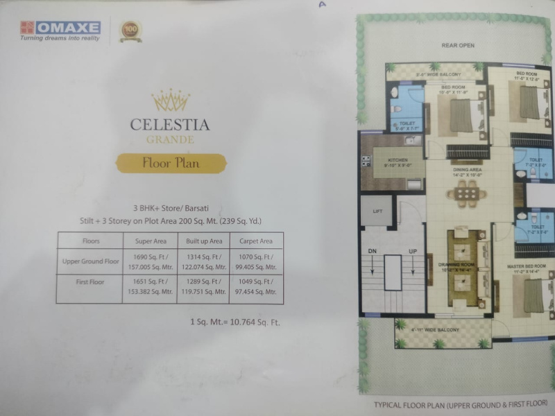 3 BHK 1314 Sq.ft. Builder Floor for Sale in Kalli Paschim, Lucknow