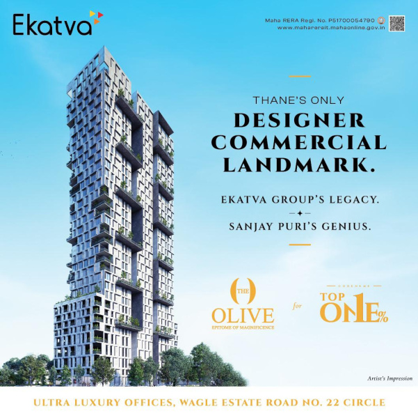  1385 Sq.ft. Office Space for Sale in Wagle Estate, Thane