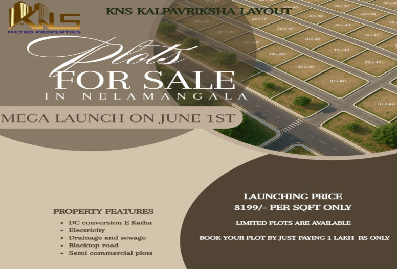  Residential Plot 1200 Sq.ft. for Sale in Nelamangala, Bangalore