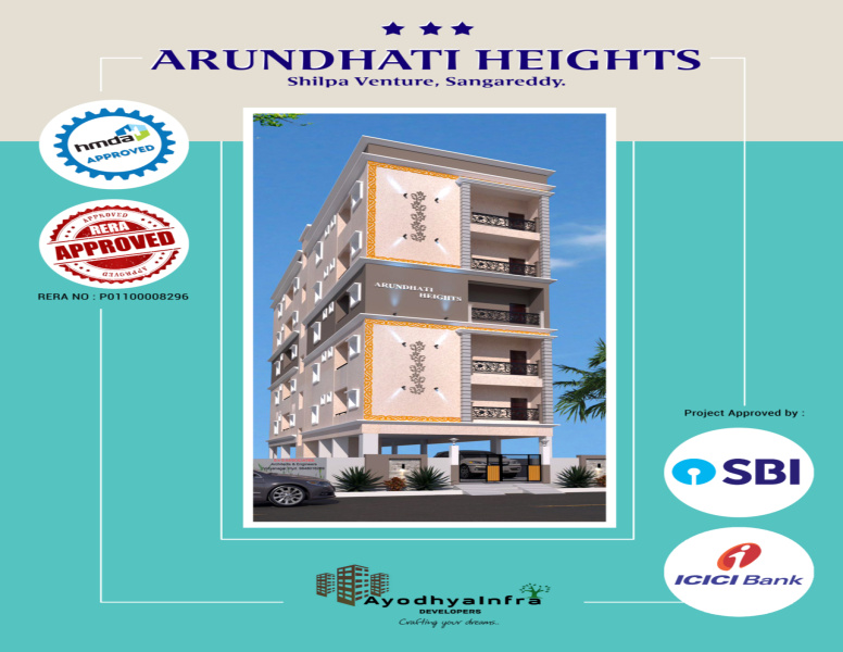 2 BHK Apartment 1125 Sq.ft. for Sale in Pothreddipalle, Sangareddy