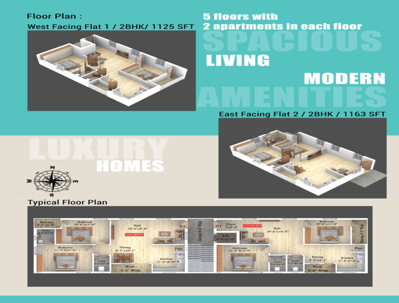 2 BHK Apartment 1125 Sq.ft. for Sale in Pothreddipalle, Sangareddy