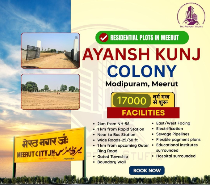  Residential Plot 100 Sq. Yards for Sale in Modipuram, Meerut