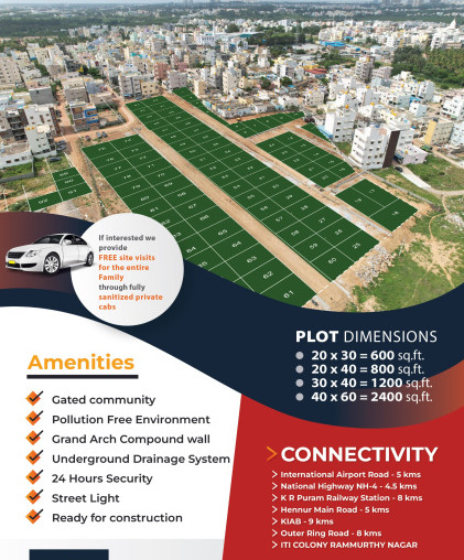  Residential Plot 1200 Sq.ft. for Sale in Kr Puram, Bangalore