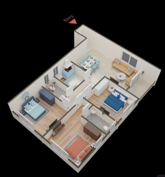 3 BHK Apartment 1158 Sq.ft. for Sale in Champasari, Siliguri
