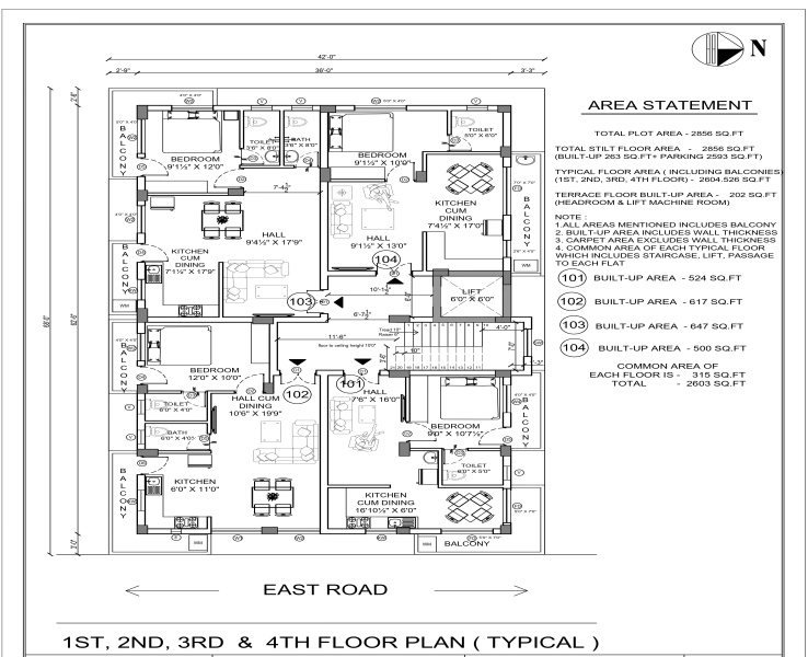 1 BHK Apartment 647 Sq.ft. for Sale in TSR Nagar, Tiruvannamalai