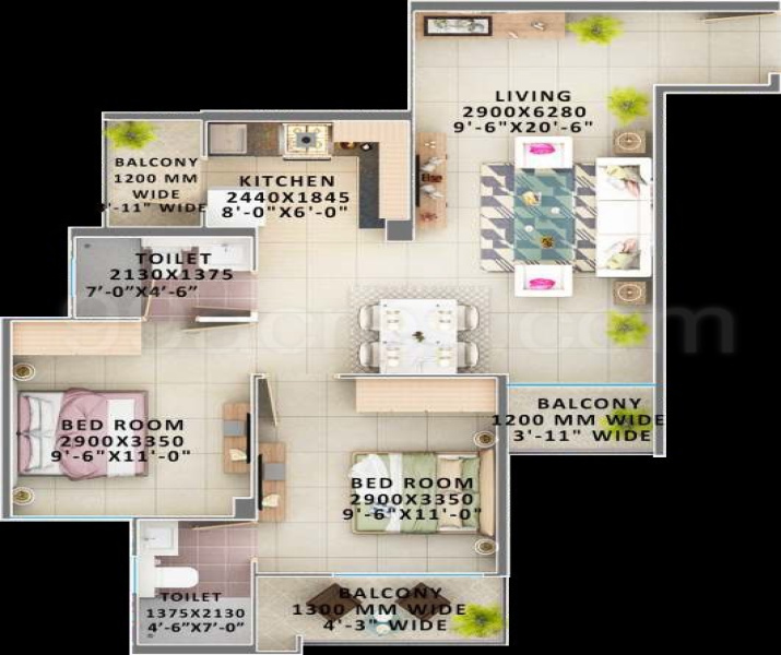 2 BHK Apartment 594 Sq.ft. for Sale in Sector 93 Gurgaon