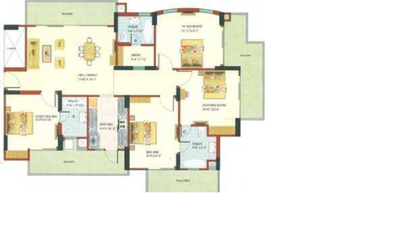 4 BHK Apartment 1839 Sq.ft. for Sale in Crossing Republik, Ghaziabad