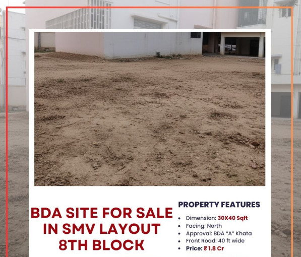  1200 Sq.ft. Residential Plot for Sale in SMV Layout, Bangalore