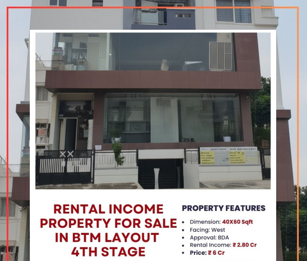  9600 Sq.ft. Commercial Shop for Sale in BTM 4th Stage, Bangalore