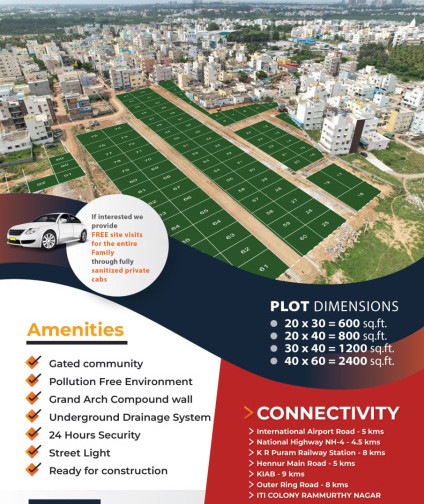  Residential Plot 1200 Sq.ft. for Sale in Kr Puram, Bangalore
