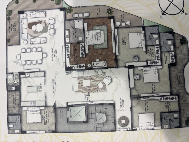 4.5 BHK Builder Floor 3218 Sq.ft. for Sale in Sector 92 Gurgaon