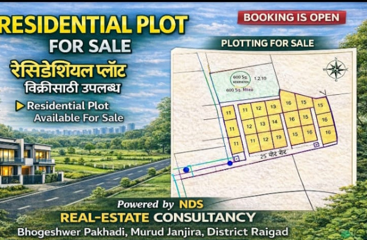  1000 Sq.ft. Residential Plot for Sale in Murud, Raigad