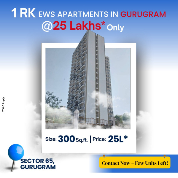 1 RK 300 Sq.ft. Apartment for Sale in Sector 65 Gurgaon
