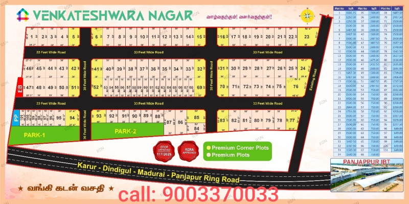  Residential Plot 1000 Sq.ft. for Sale in Kallakudi, Tiruchirappalli