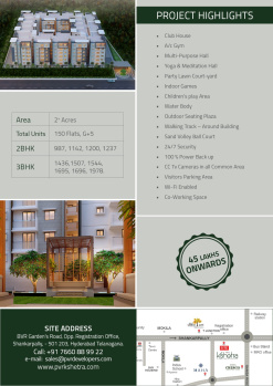 2 BHK Flat for Sale in Shankarpally, Rangareddy