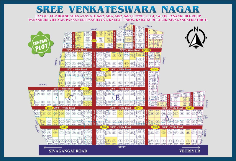 Residential Plot 875 Sq.ft. for Sale in PANANGADI ROAD, Sivaganga