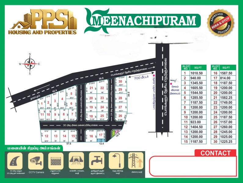  1200 Sq.ft. Commercial Land for Sale in Omalur, Salem