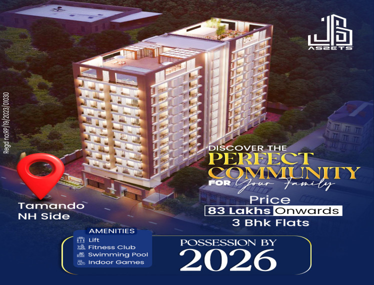 3 BHK Apartment 131000 Sq.ft. for Sale in Tamando, Bhubaneswar