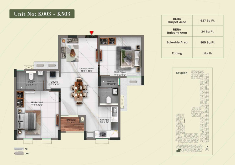 2 BHK 964 Sq.ft. Apartment for Sale in Padur, Chennai