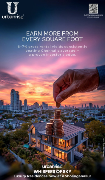 4 BHK 2144 Sq.ft. Apartment for Sale in Sholinganallur, Chennai