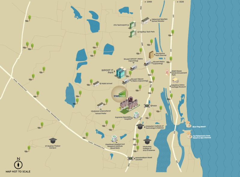 3 BHK 1378 Sq.ft. Apartment for Sale in Padur, Chennai