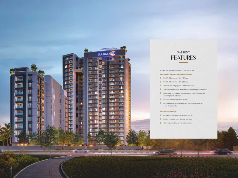 4 BHK 2618 Sq.ft. Apartment for Sale in Thoraipakkam, Chennai