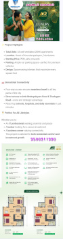 2 BHK Flat for Sale in Goundampalayam, Coimbatore