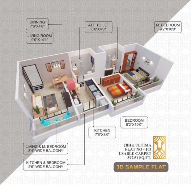 1.5 BHK Apartment 805 Sq.ft. for Sale in Kasheli, Thane