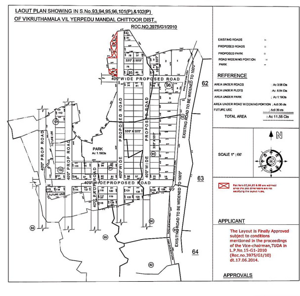  1500 Sq.ft. Residential Plot for Sale in Yerpedu, Tirupati