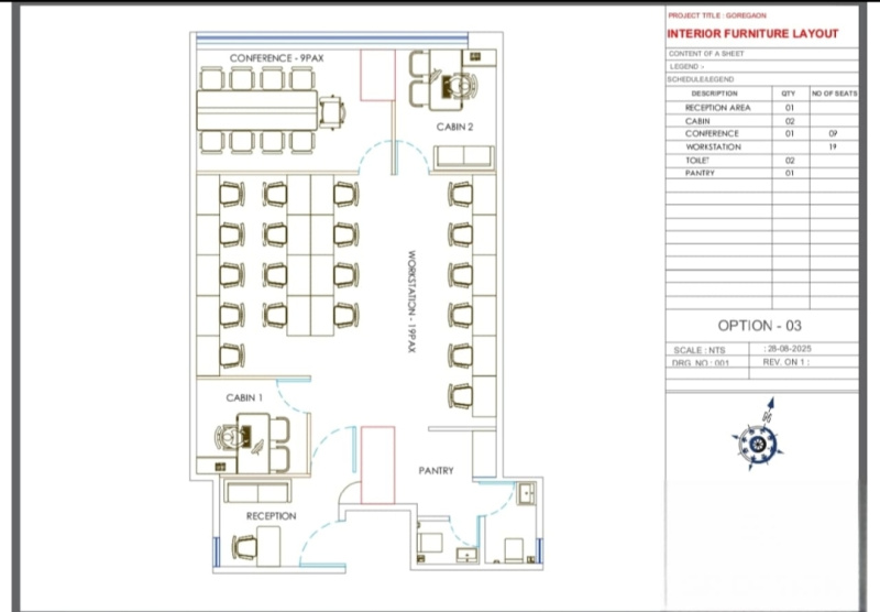  Office Space 830 Sq.ft. for Rent in Mindspace, Malad West, Mumbai