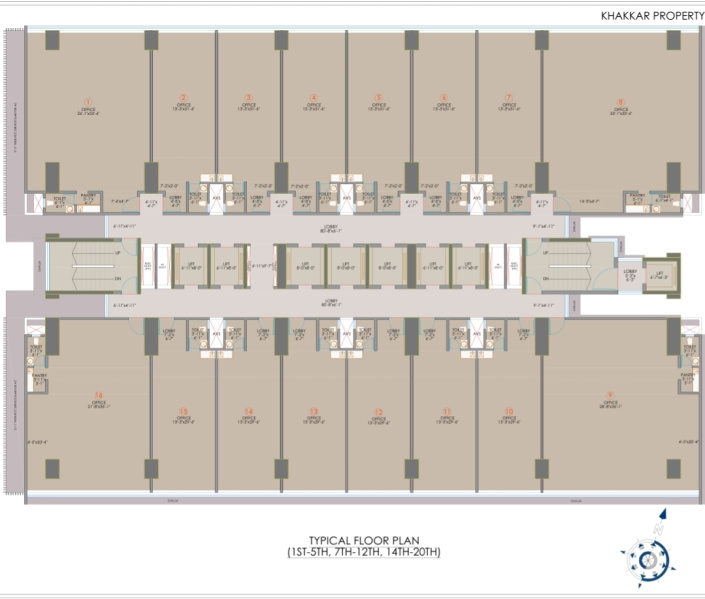 Office Space 830 Sq.ft. for Rent in Mindspace, Malad West, Mumbai