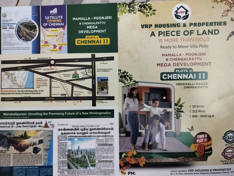  1000 Sq.ft. Residential Plot for Sale in Nenmeli, Chengalpattu