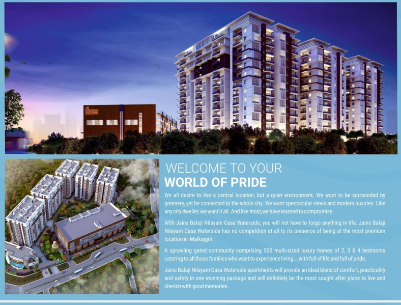 3 BHK 2635 Sq.ft. Apartment for Sale in Anandbagh, Hyderabad
