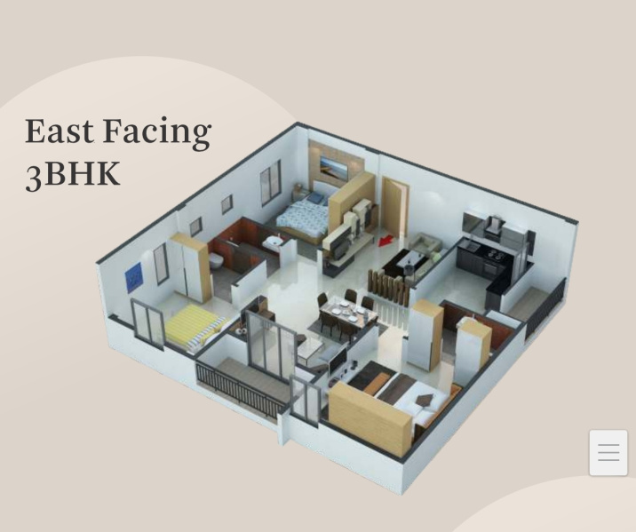 3 BHK 1560 Sq.ft. Apartment for Sale in Kapra, Hyderabad