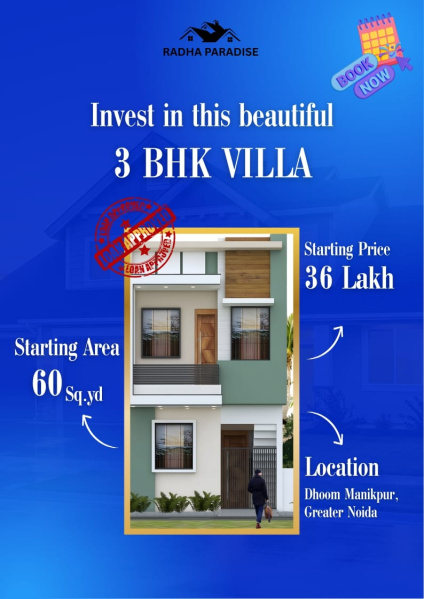 3 BHK 540 Sq.ft. Villa for Sale in Dhoom Manikpur, Greater Noida