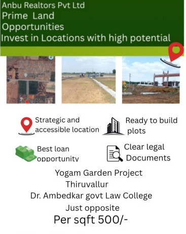  1200 Sq.ft. Residential Plot for Sale in Thiruvalangadu, Chennai