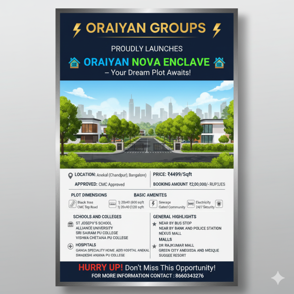  1200 Sq.ft. Residential Plot for Sale in Chandapura, Bangalore
