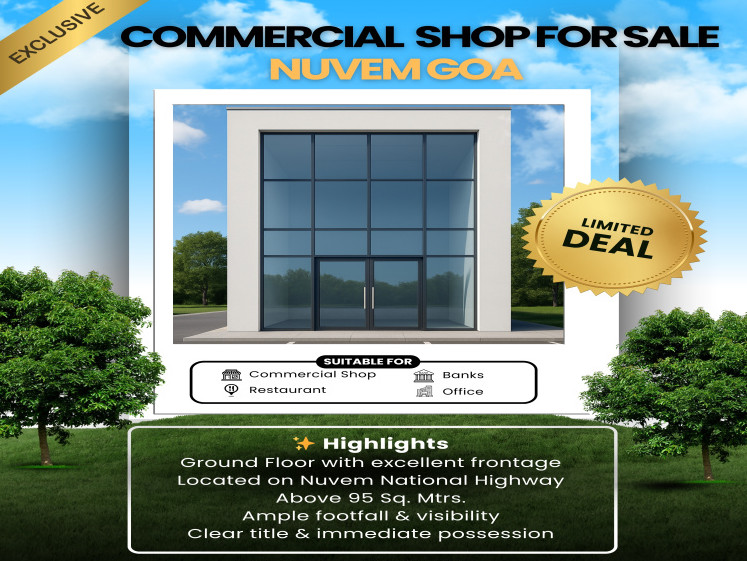  76 Sq.ft. Commercial Shop for Sale in Nuvem, South Goa, 