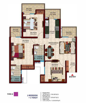 3 BHK Flat for Sale in Techzone 4, Greater Noida