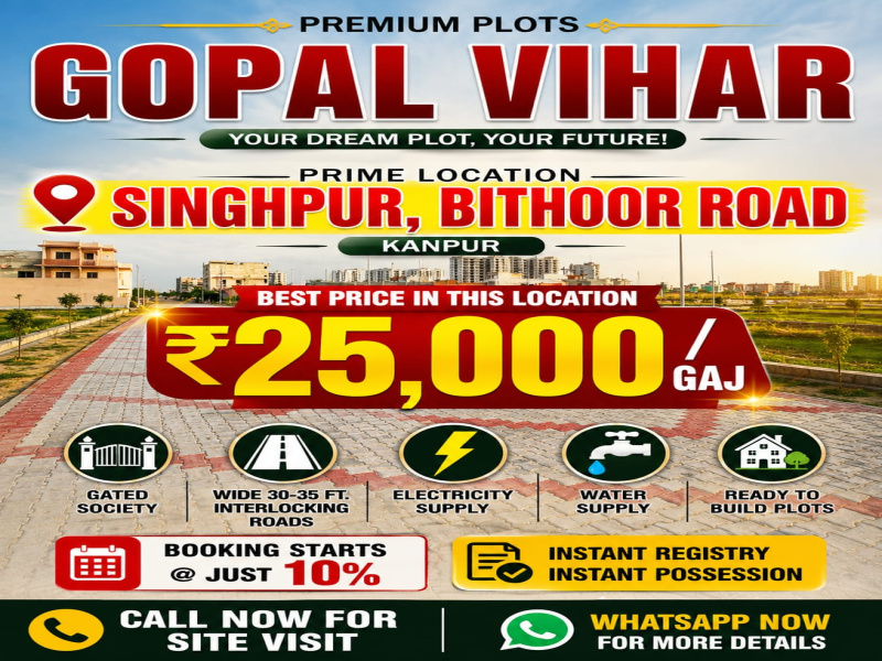  100 Sq. Yards Residential Plot for Sale in Singhpur, Kanpur