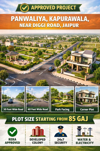  85 Sq. Yards Residential Plot for Sale in Panwaliya, Jaipur