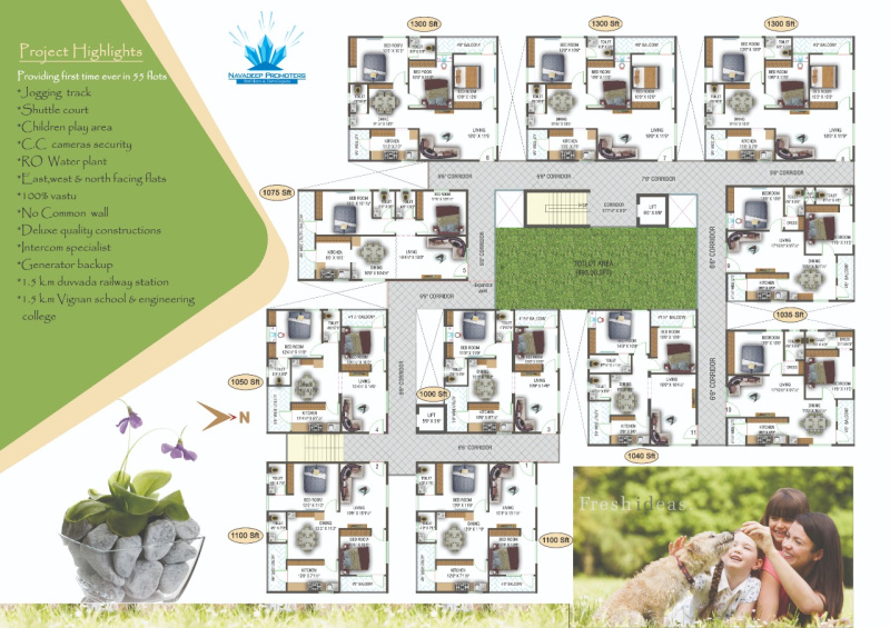 3 BHK 1300 Sq.ft. Apartment for Sale in Kurmannapalem, Visakhapatnam
