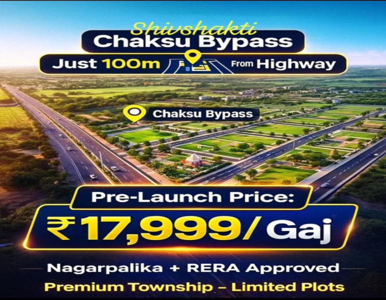  82 Sq. Yards Residential Plot for Sale in Chaksu, Jaipur