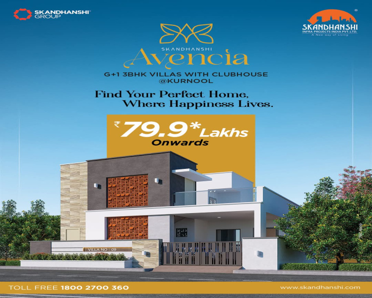 3 BHK 1526 Sq.ft. House for Sale in Santosh Nagar, Kurnool