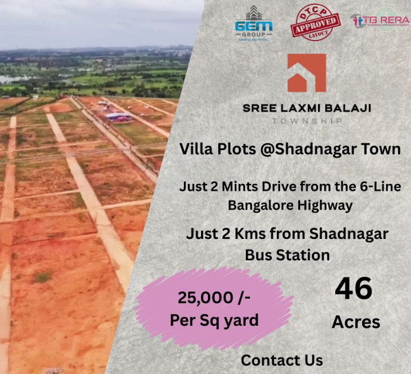  165 Sq. Yards Residential Plot for Sale in Shadnagar, Hyderabad