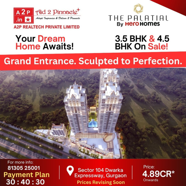 2.5 BHK 2833 Sq.ft. Apartment for Sale in Dwarka Expressway, Gurgaon