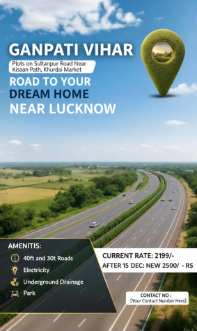  1000 Sq.ft. Residential Plot for Sale in Sultanpur Road, Lucknow