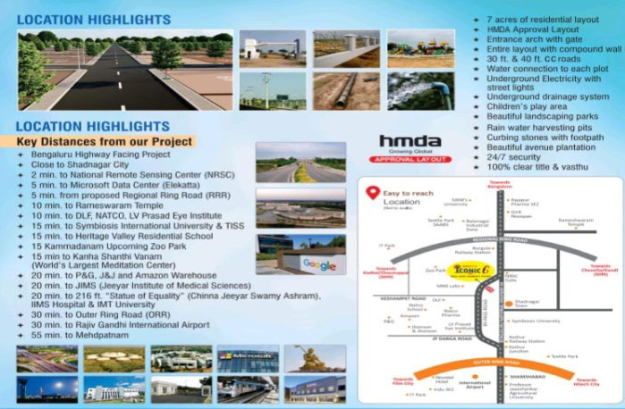  1000 Sq. Yards Commercial Land for Sale in Bangalore Highway, Hyderabad