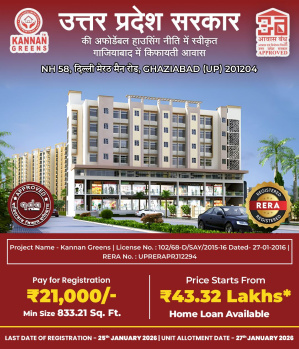 2 BHK Flat for Sale in Muradnagar, Ghaziabad